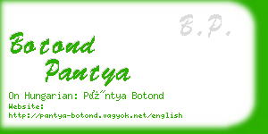 botond pantya business card